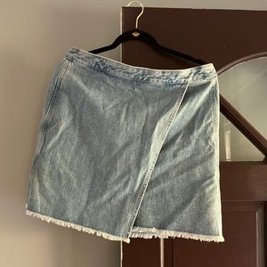 Wrap Style Jean Skirt